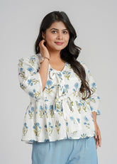 Emmeline Block Printed Short Top
